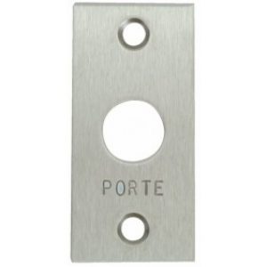 Plaque en inox pour bouton poussoir
