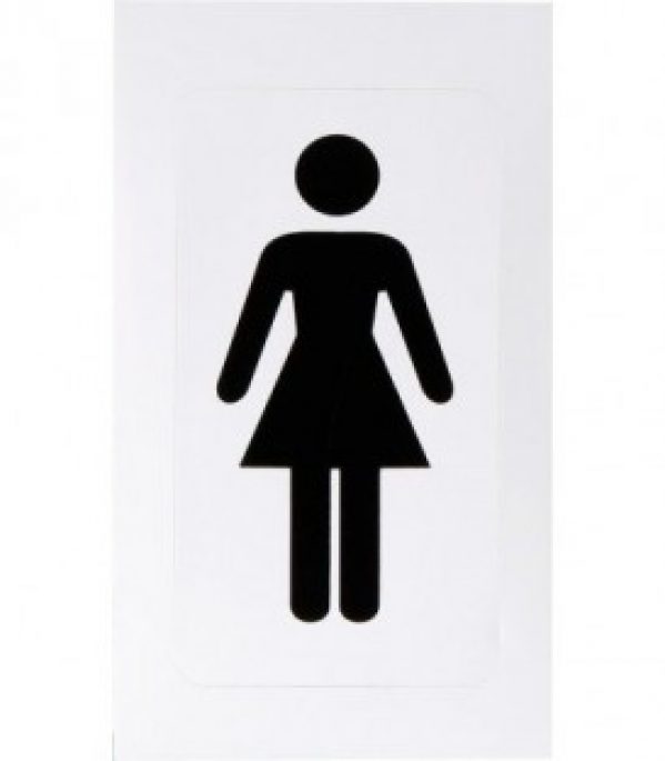 Plaque indicatrice « Dames » Couleur blanc, 110x60mm Feuille adhesive