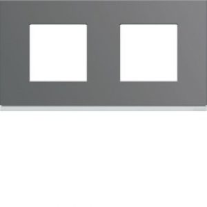 Plaque plastique 2P H71 taupe – APPAREILLAGE MURAL GALLERY HAGER WXP0912
