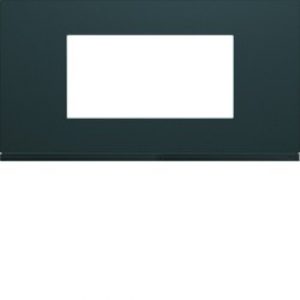 Plaque plastique 4M E71 anthr – APPAREILLAGE MURAL GALLERY HAGER WXP1004