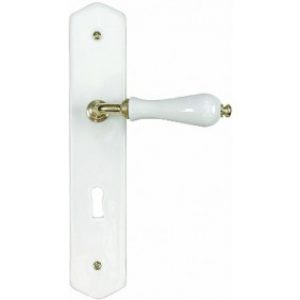 Plaque rustique en porcelaine de Limoges pour poignée de porte