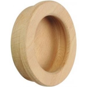 Poignée cuvette en hêtre – diamètre 60 mm
