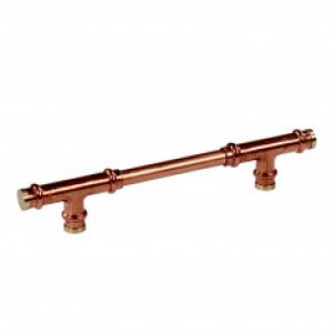 Poignée de meuble cuivre « Vintage-Rétro Té » – Entraxe 160mm – Arcanaute