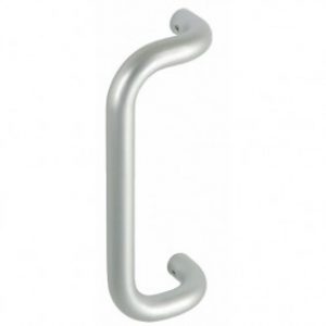 Poignée de porte battante – alu – tubulaire – contre-coudée