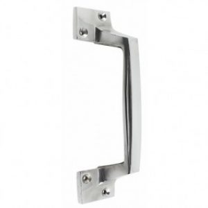 Poignée de tirage déportée – aluminium poli – 4 trous – longueur 190 mm