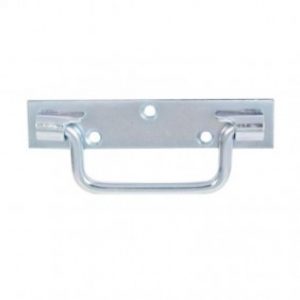 Poignée de volet sur platine en acier zingué