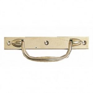 Poignée de volet sur platine en laiton