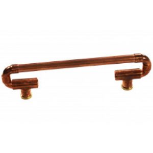 Poignée mobile et design en Cuivre Entraxe 128 mm Ø12