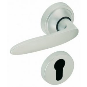 Poignées complètes Jazz sur rosaces, chromé velours