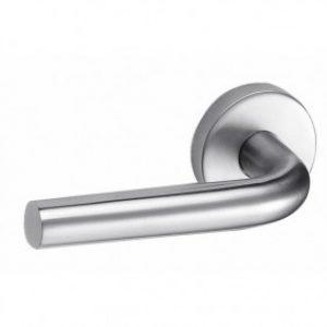 Poignées de porte en inox – béquilles doubles sur rosace ronde – Linox