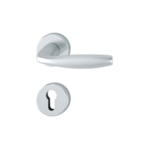 Poignées de porte sur rosaces – aspect argent – New York