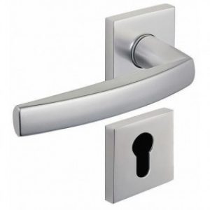 Poignées doubles Cityzen sur rosaces, argent