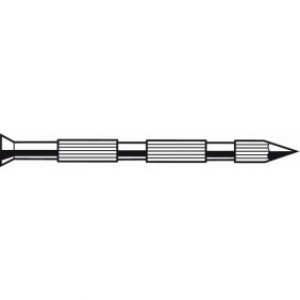 Pointe acier trempé zingué brillant – tête fraisée – corps strié – 1 kg