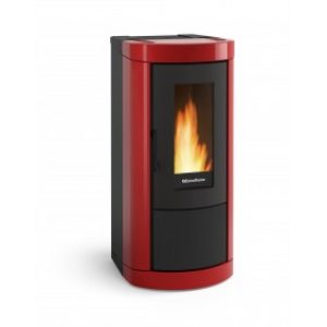 Poêle à granulés étanche – Mietta – Blanc ou Bordeaux – 8kw
