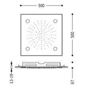 Pomme de douche encastrée de plafond…