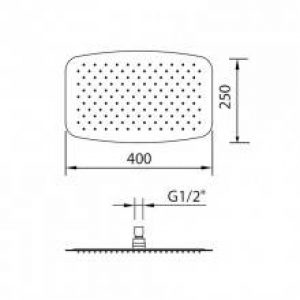 Pomme haute à rotule Slim Inox Air