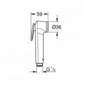 Pommeau d’1 jet Grohe Tempesta Trigger Spray 30