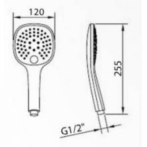 Pommeau de douche Style 12×12