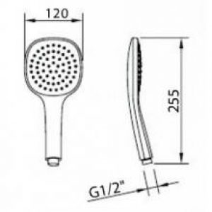 Pommeau de douche Style Air 12×12