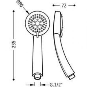 Pommeau massage AQUA PLUS TRES