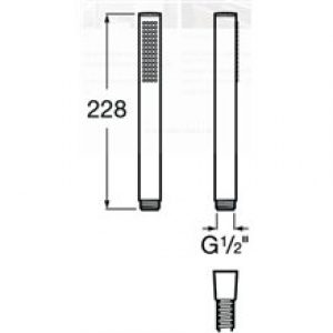 Pommeau Stella Stick Square Roca