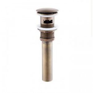 Pop-up débordement de vidange en laiton antique