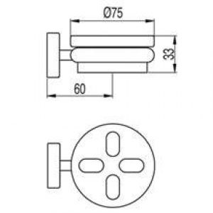 Porte-brosse à dents mural MAX-TRES