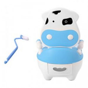 Porte-brosses à dents sous forme de vache en bleu