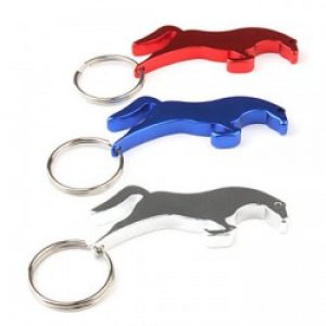 Porte-clés avec ouvre-bouteille sous forme de cheval en aluminium