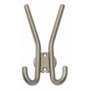 Porte-manteaux sur lice inox 304 – 2 têtes