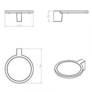 Porte-savon blanc suspendu project COSMIC