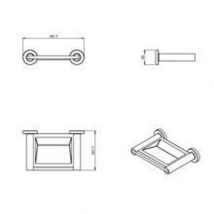 Porte-savon plat architecte COSMIC