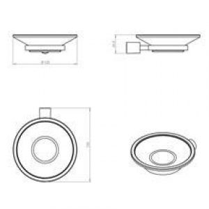 Porte-savon plat contract COSMIC