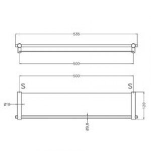 Porte savon plat en acier satiné Medinox…