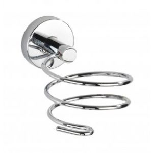 Porte sèche-cheveux mural – Capri – Zinc – Fixation Vacuum-Loc