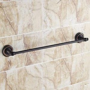 Porte-serviette en laiton bronze huilé 63 x 6.6 x 7 cm