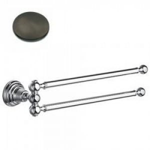 PORTE SERVIETTE MUSEO DOUBLE ARTICULE METAL BROSSE – CRISTINA ONDYNA CA21477