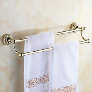 Porte-serviette néoclassique en ti-pvd 64 x 10 x 13 cm