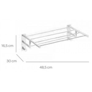 Porte-serviettes 50 cm avec 2 crochets SENSA CO2+