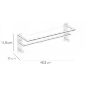 Porte-serviettes 50 double avec 2 crochets…