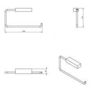 Porte-serviettes anneau bath life COSMIC