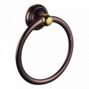 Porte-serviettes anneau en laiton bronze huilé