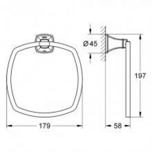 Porte-serviettes anneau Grohe Grandera or