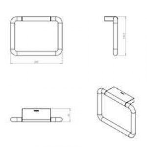 Porte-serviettes anneau white COSMIC