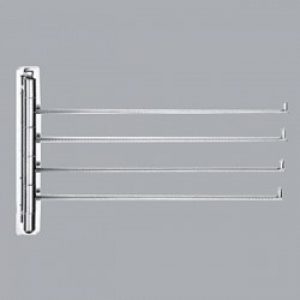 Porte-serviettes avec 4 barres à la forme des espaliers en laiton argenté