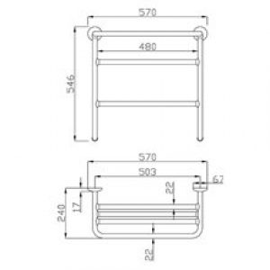 Porte-serviettes barre blanc Medinylon Mediclinics