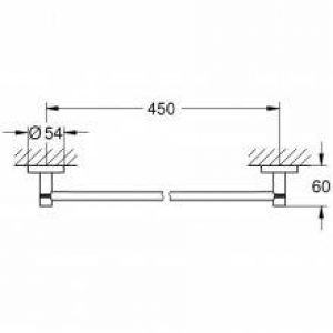 Porte-serviettes barre de 45 cm Essentials Grohe