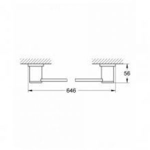 Porte-serviettes barre Grohe Allure