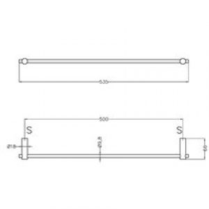 Porte-serviettes barre unique satiné Medinox…