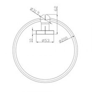 Porte-serviettes cerceau 20 cm laiton Medicrom…